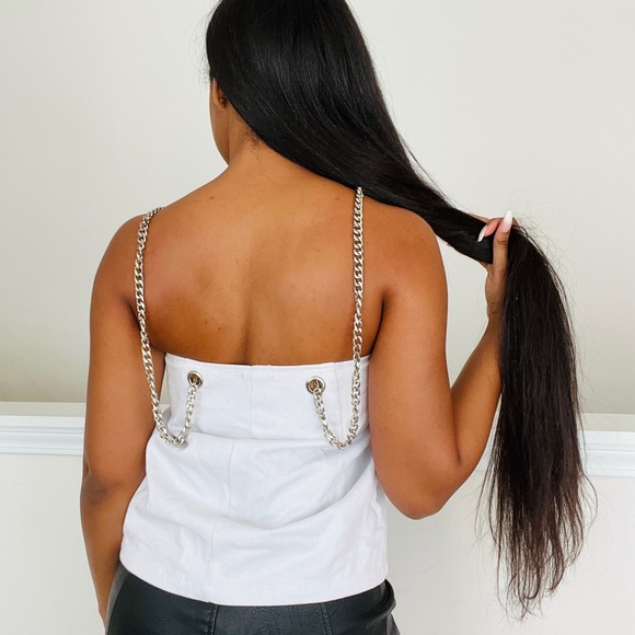 Brand New white top with chains - Picture 4 of 9